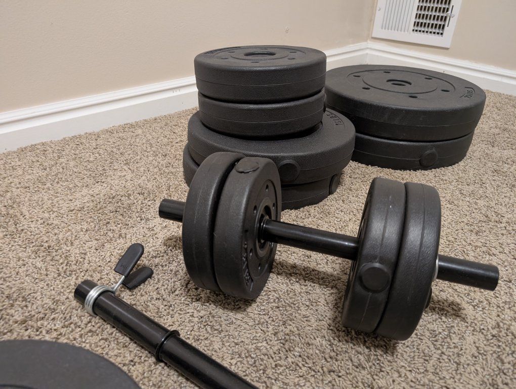 Gold's gym plate set