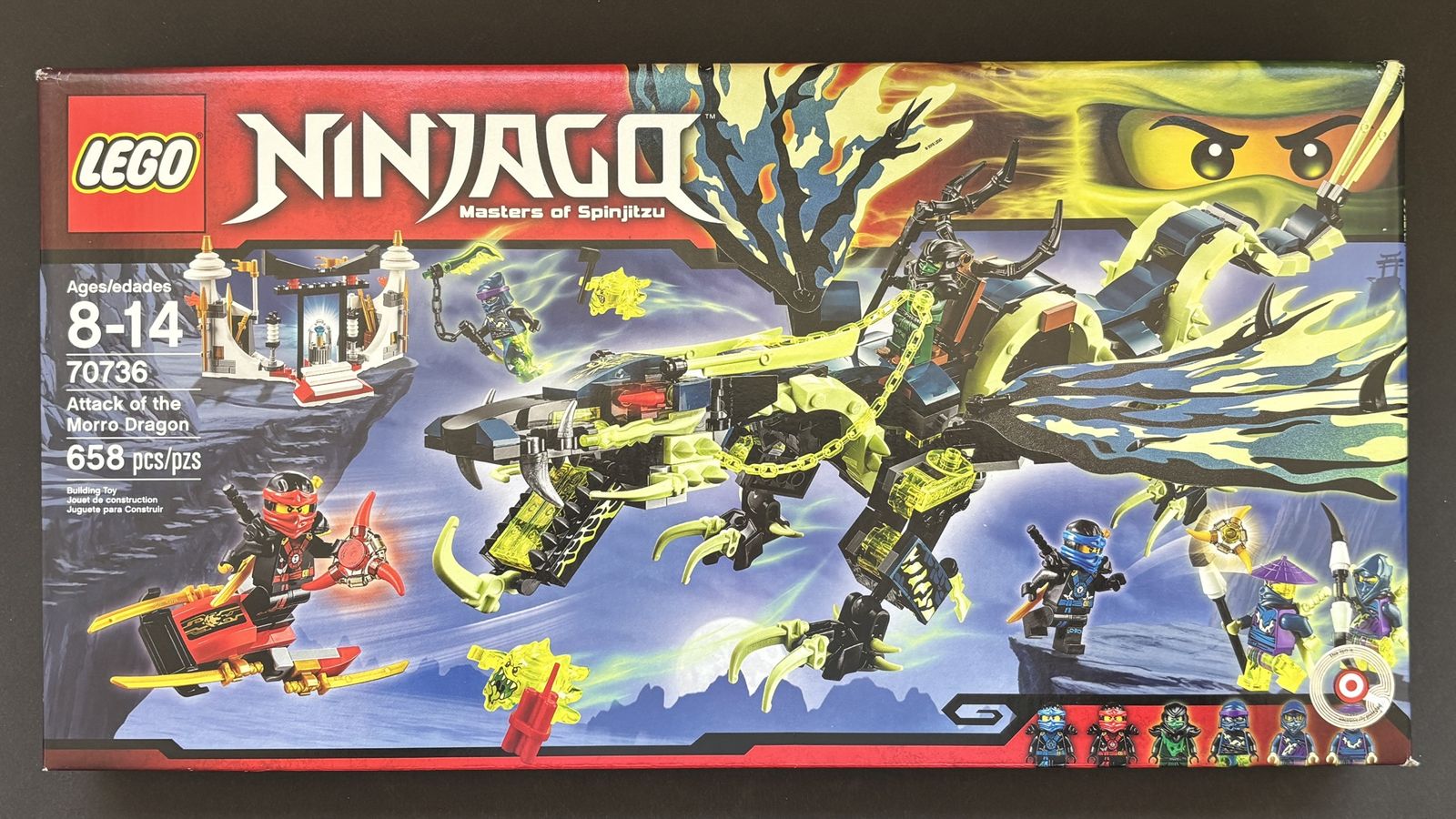 LEGO Ninjago 70736 Attack of the Morro Dragon - 658 Pcs Building Toy Ages 8-14