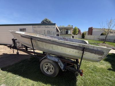 1970s Gregor Welded Aluminum Boat With Trailer