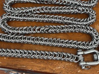 Handwoven Steel Chainmail Utility Chain 9ft