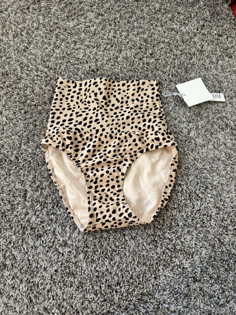 Banded Midrise Bottom - Black Leopard - Size XS