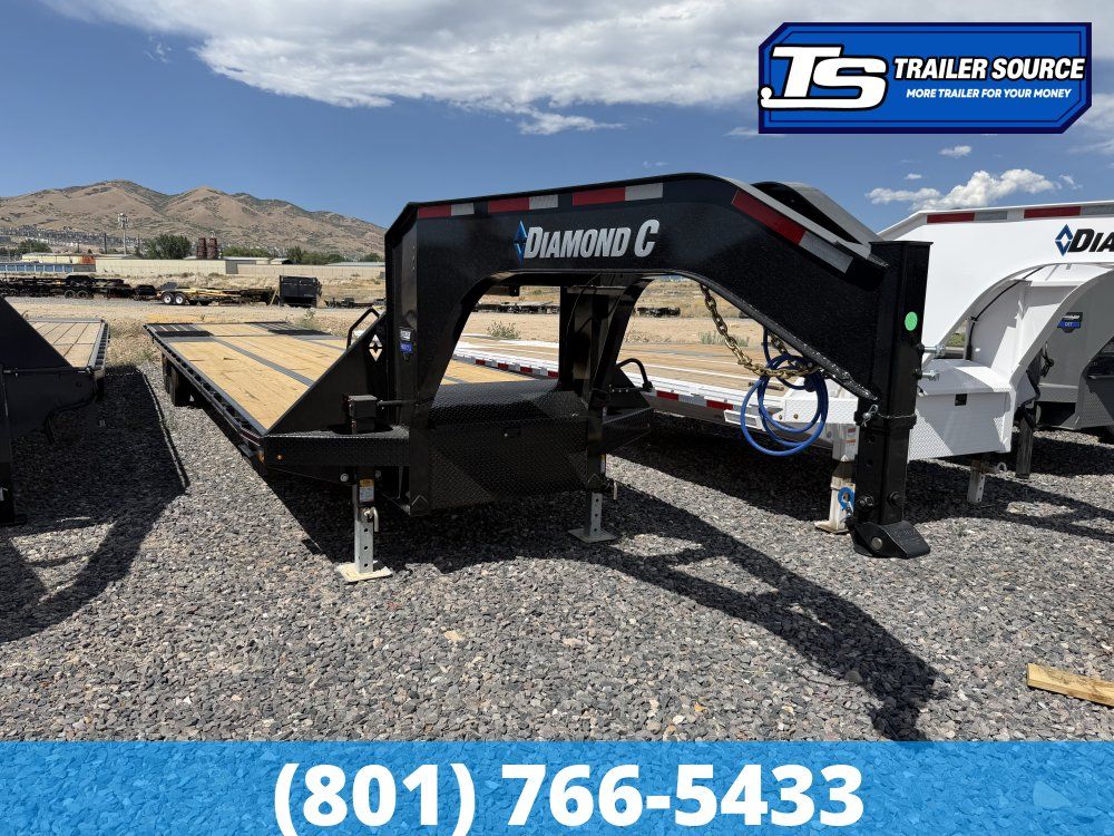 8.5x40 Diamond C FMAX-HDT 212 Gooseneck Hydraulic Dovetail Equipment Trailer - 25.9K GVWR - ABS Brakes