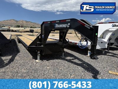 8.5x40 Diamond C FMAX-HDT 212 Gooseneck Hydraulic Dovetail Equipment Trailer - 25.9K GVWR - ABS Brakes
