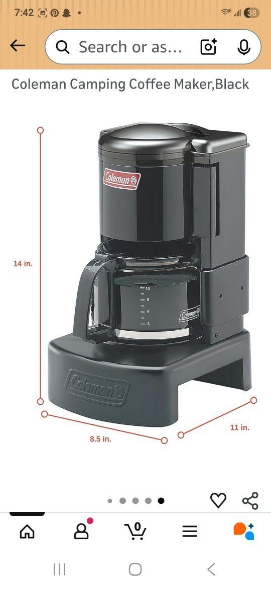 Coleman camping coffee maker