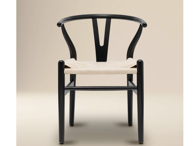 Brand new ,Wish Chair, Black with Natural Seat, hand woven seat, solid wood frame