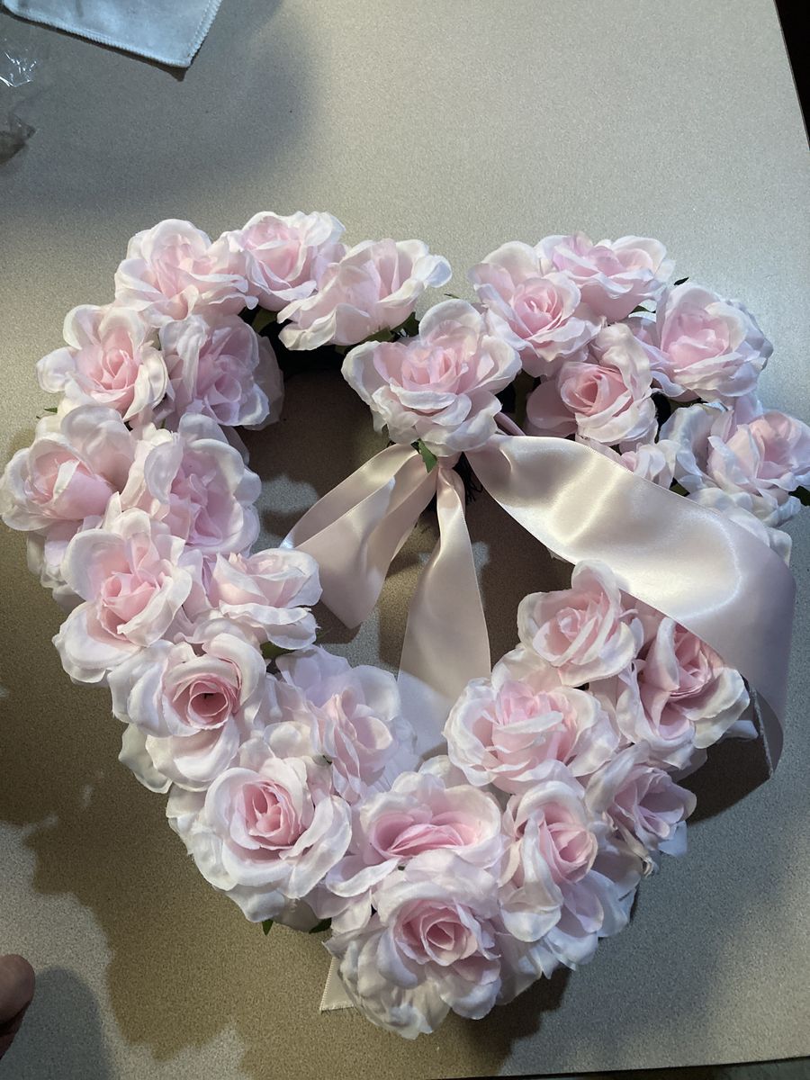 Floral Pink Rose Wreath