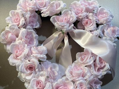 Floral Pink Rose Wreath