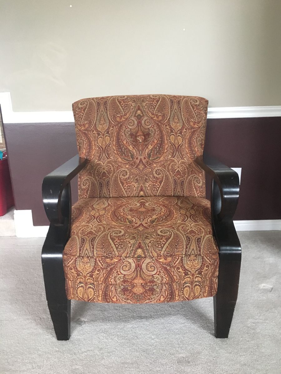 Mid-Century Style Paisley Accent Chair