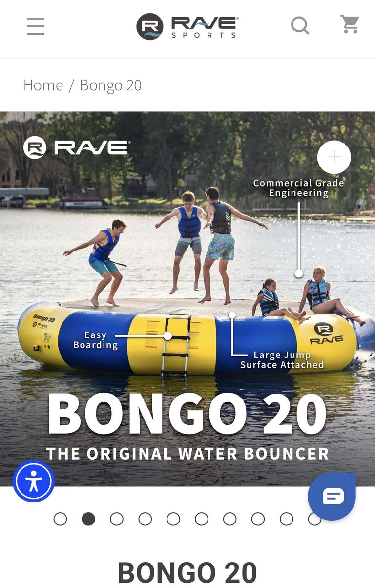 RAVE Sports Bongo 20 Water Bouncer Inflatable Trampoline Attachment