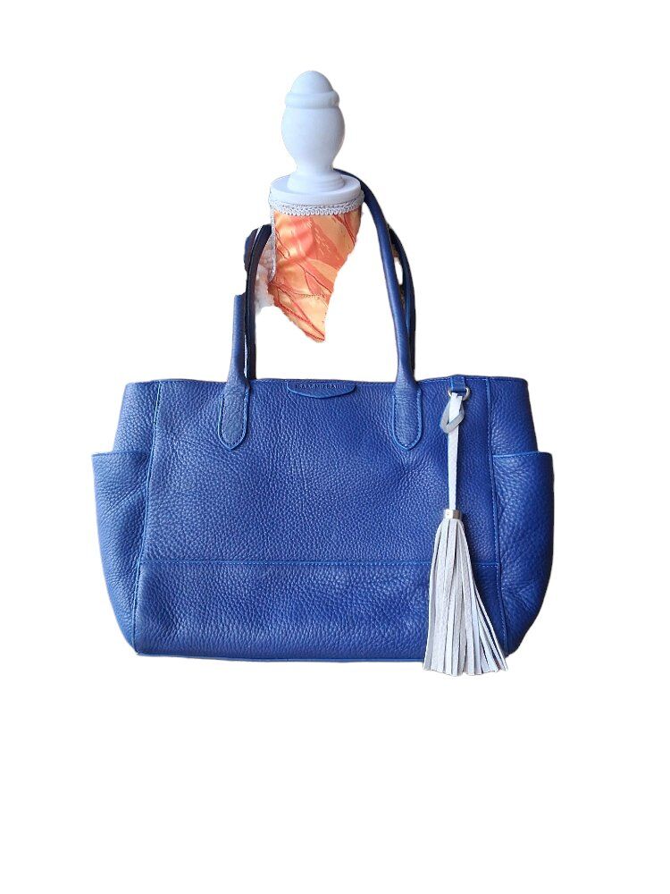 Isaac Mizerahii  Blue Leather Tote handbag