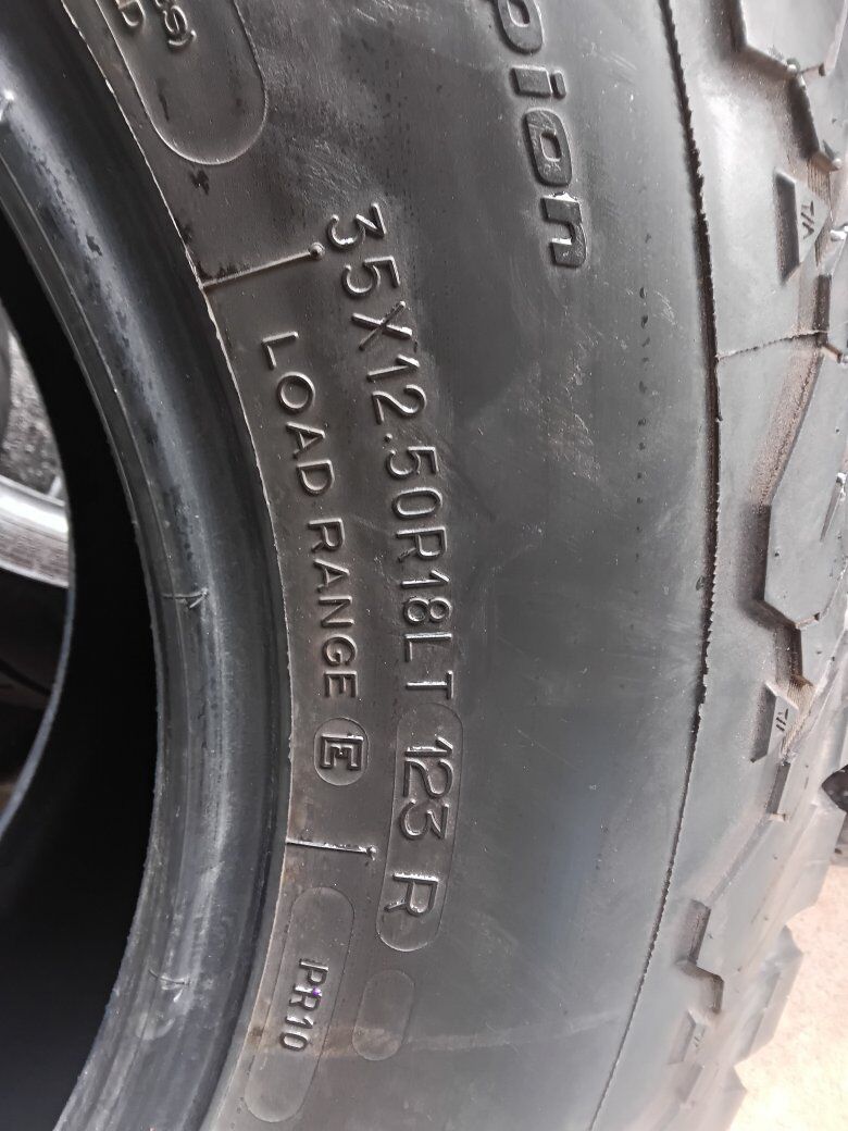 Single 35x12.50R18LT BF Goodrich Tire for $30