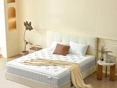 Full Size Mattress - 12 Inch Hybrid Pocket Springs & Cooling Memory Foam - Medium Firm