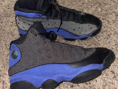 Used Air Jordan 13 Retro Black/Hyper Royal Men's Basketball Shoes Size 9.5