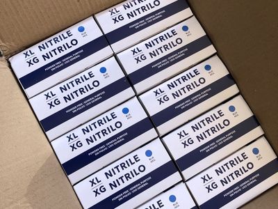 XL Nitrile Powder-Free General Purpose Blue Gloves - Box of 100