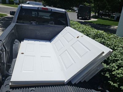 Five White 6 Panel Doors.