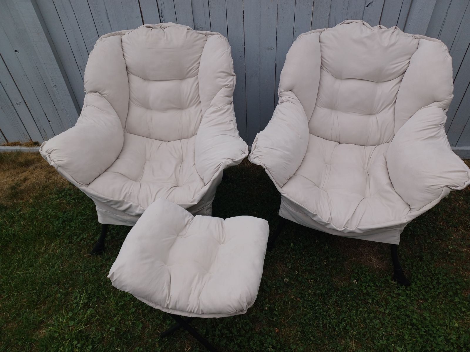 Lounge Chairs (2) and Footrest (1)
