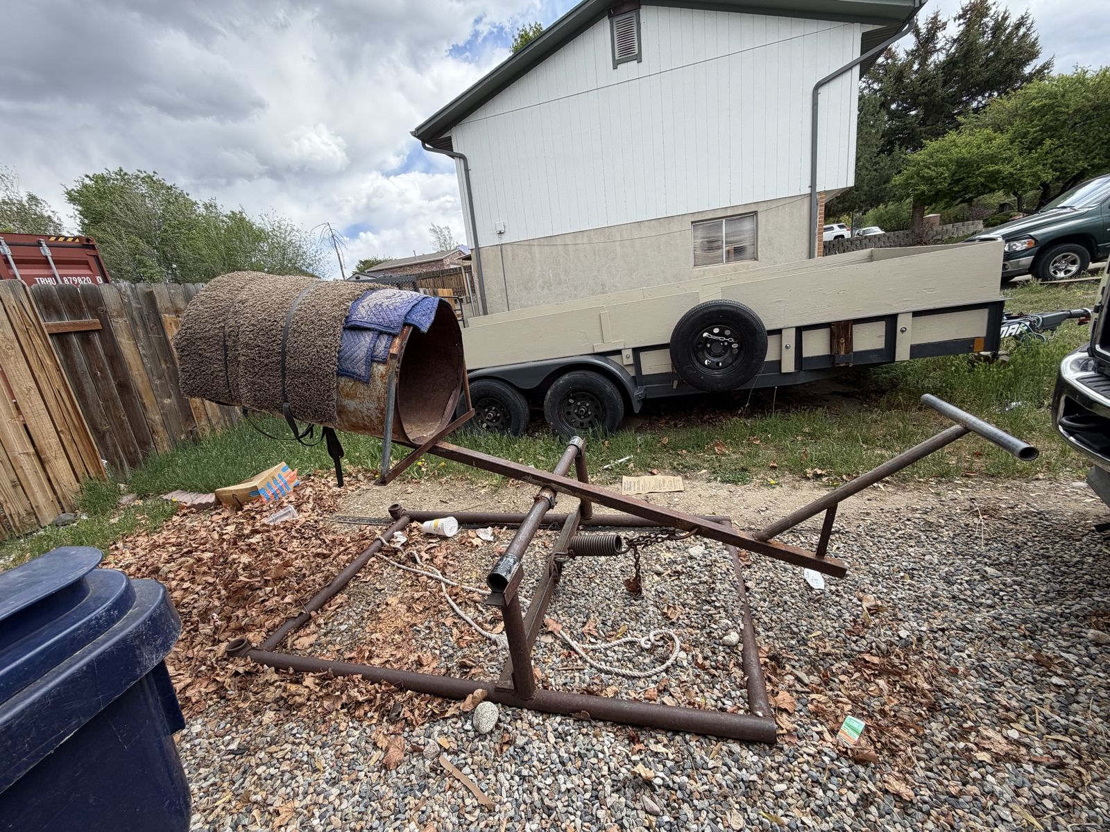 Bull Riding Barrel Practice
