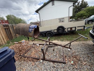 Bull Riding Barrel Practice