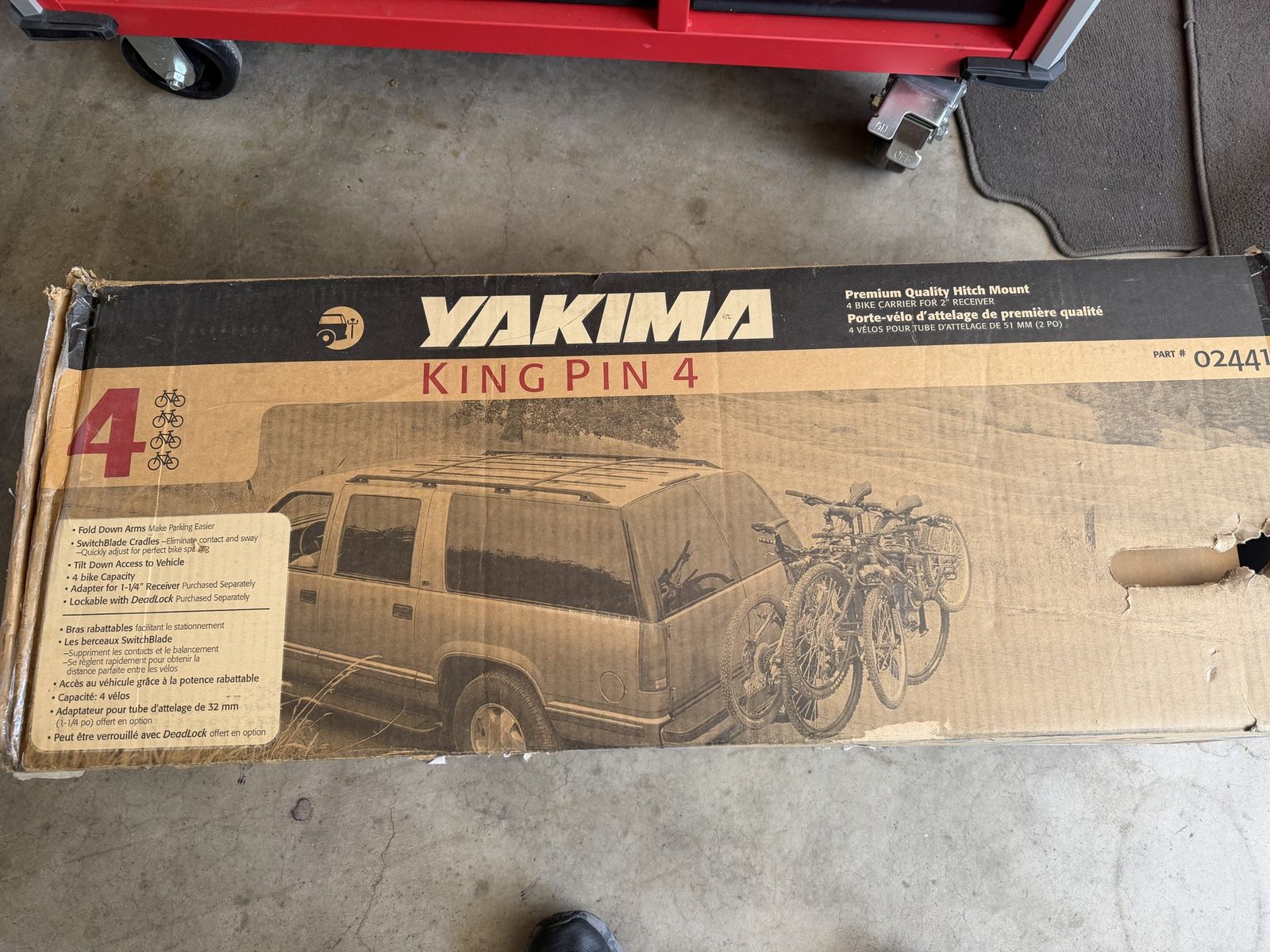 Yakima KingPin 4 Hitch Mount 4-Bike Carrier