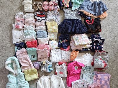 Baby/Toddler Girl Clothes Lot - Tops, Bottoms, Dresses, Outerwear, Pajamas, and Shoes