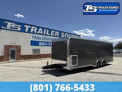 8.5x28 American Hauler Silver Hawk Turbo Pkg Enclosed Car Hauler Trailer - 7'10" Interior - 12K GVWR -