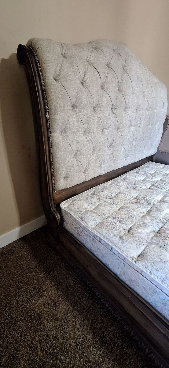 King size bed frame and matching dresser