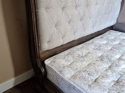 King size bed frame and matching dresser