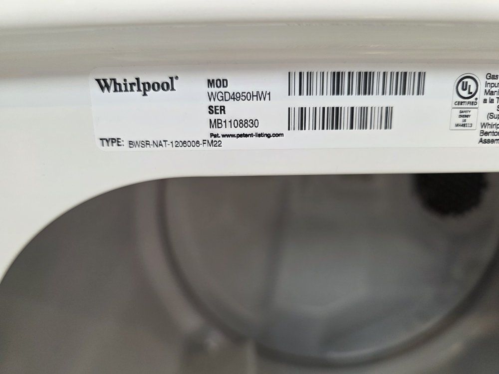 Whirlpool Gas Dryer
