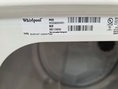 Whirlpool Gas Dryer