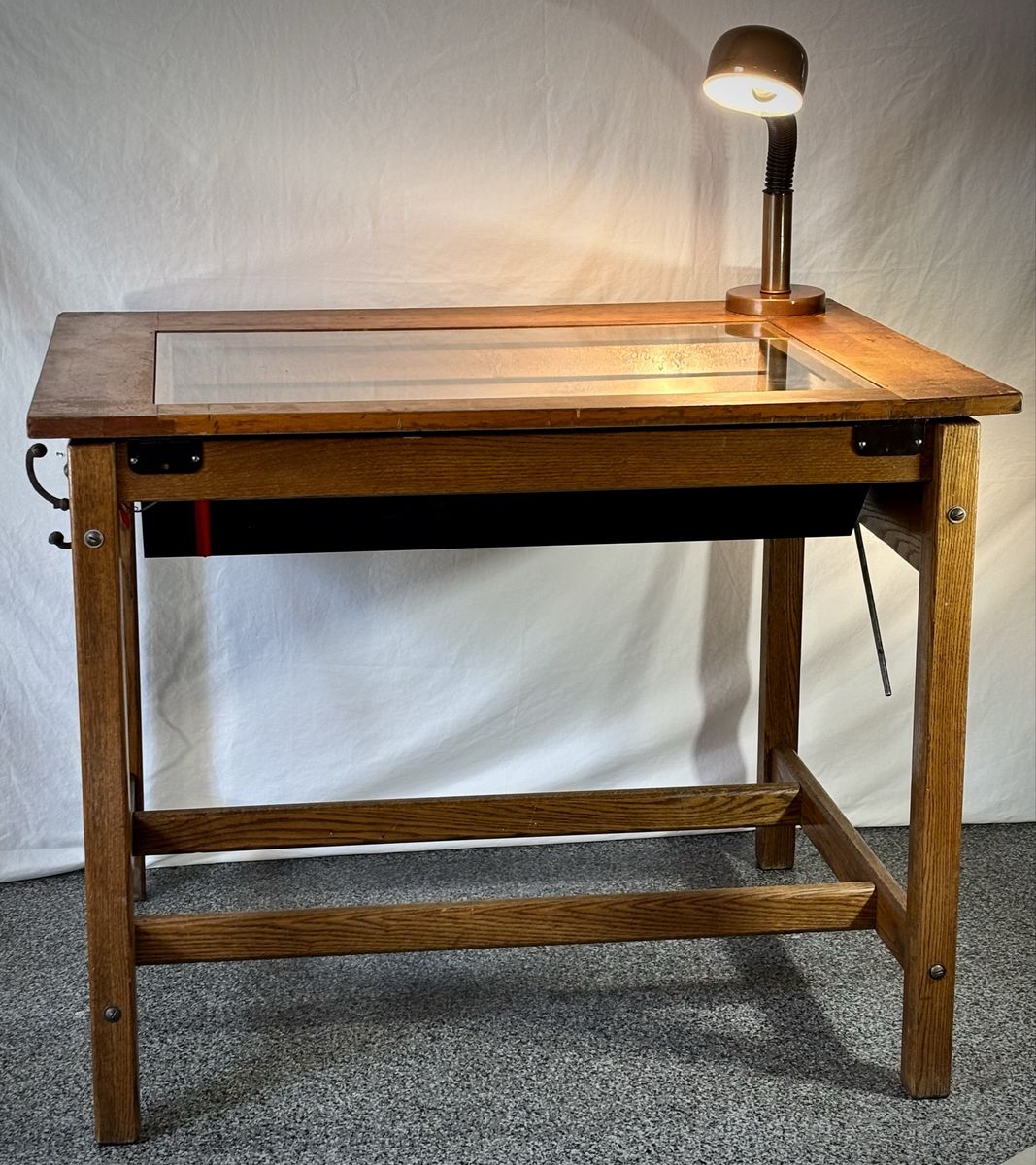 O.A.K. (One of A Kind) Refurbished Antique Drafting Table.