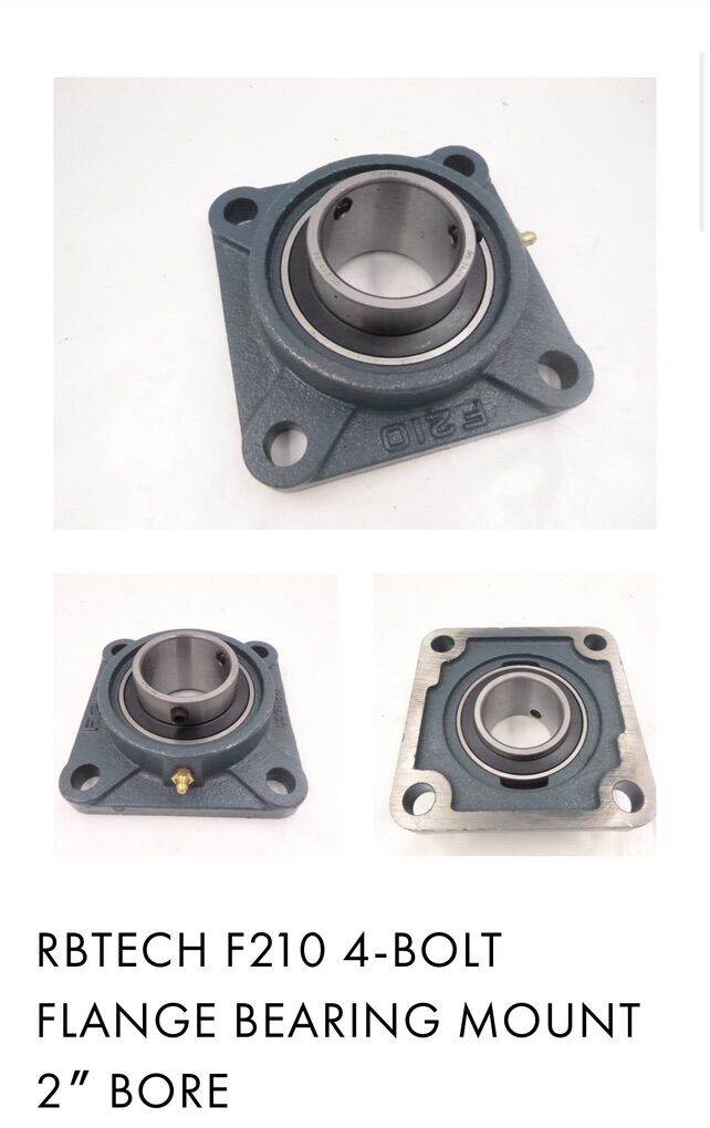 RB tech F210 4 bolt flange bearing mount 2 bore