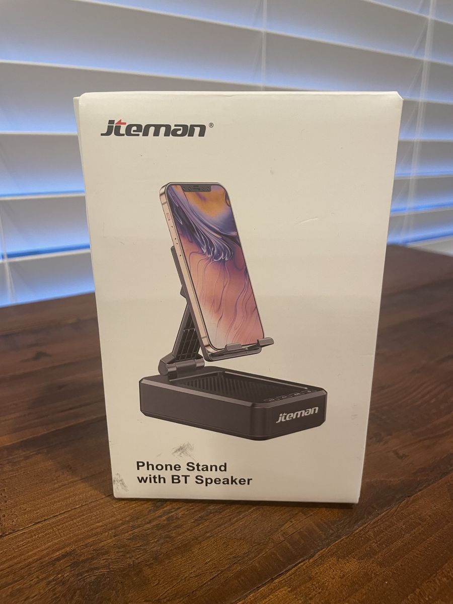 Jteman Phone Stand with Bluetooth Speaker