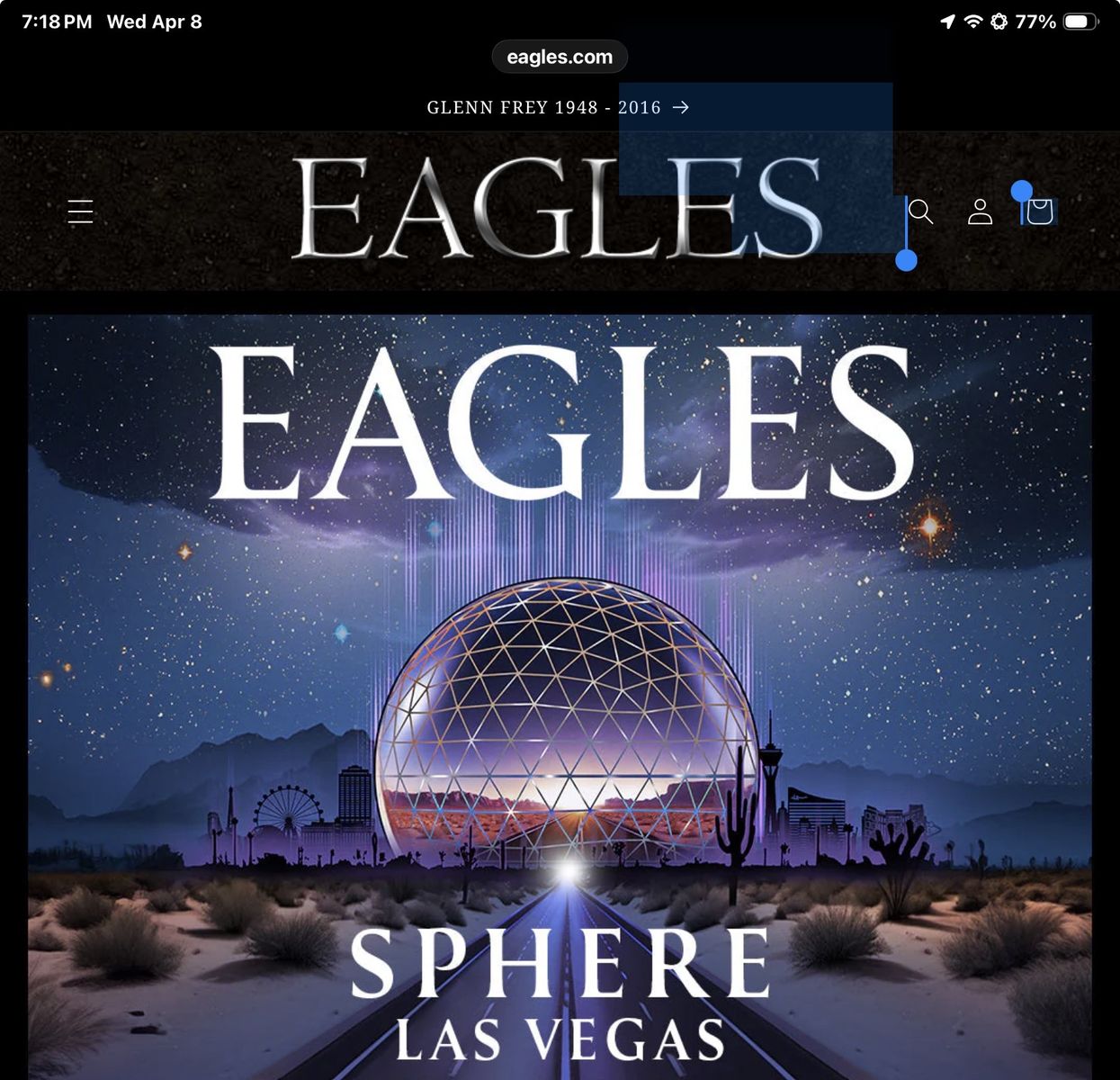 The Eagles @ The Sphere April 10 - Las Vegas - also have tix to Wizard of Oz