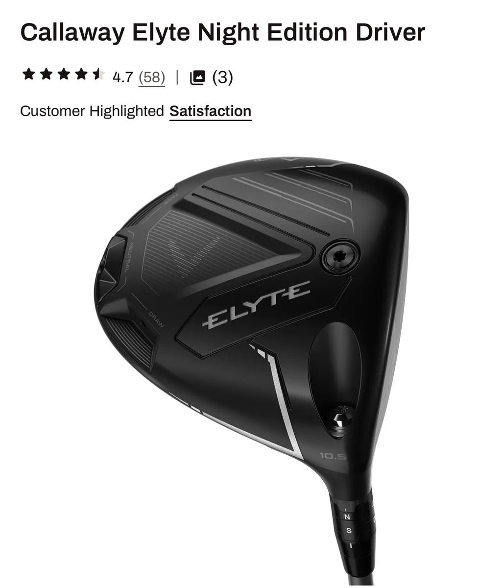 New Callaway Elyte Night Edition Driver