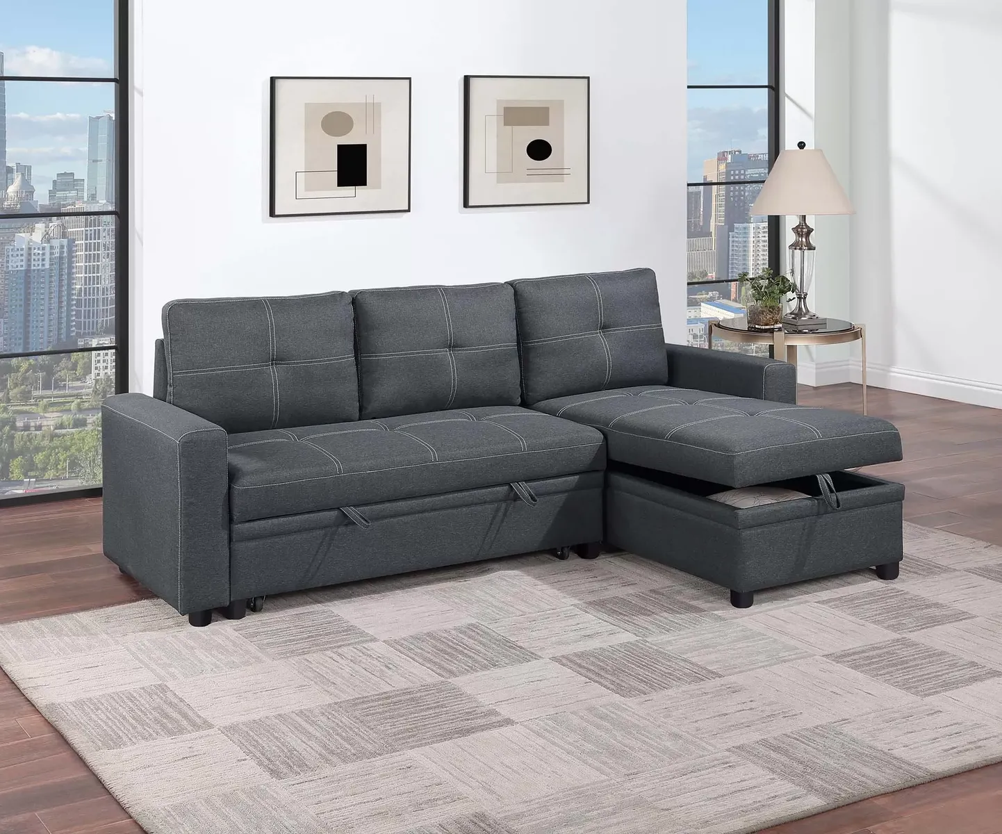 NEW SOFA-BED with STORAGE BUILT IN - NEW IN BOX