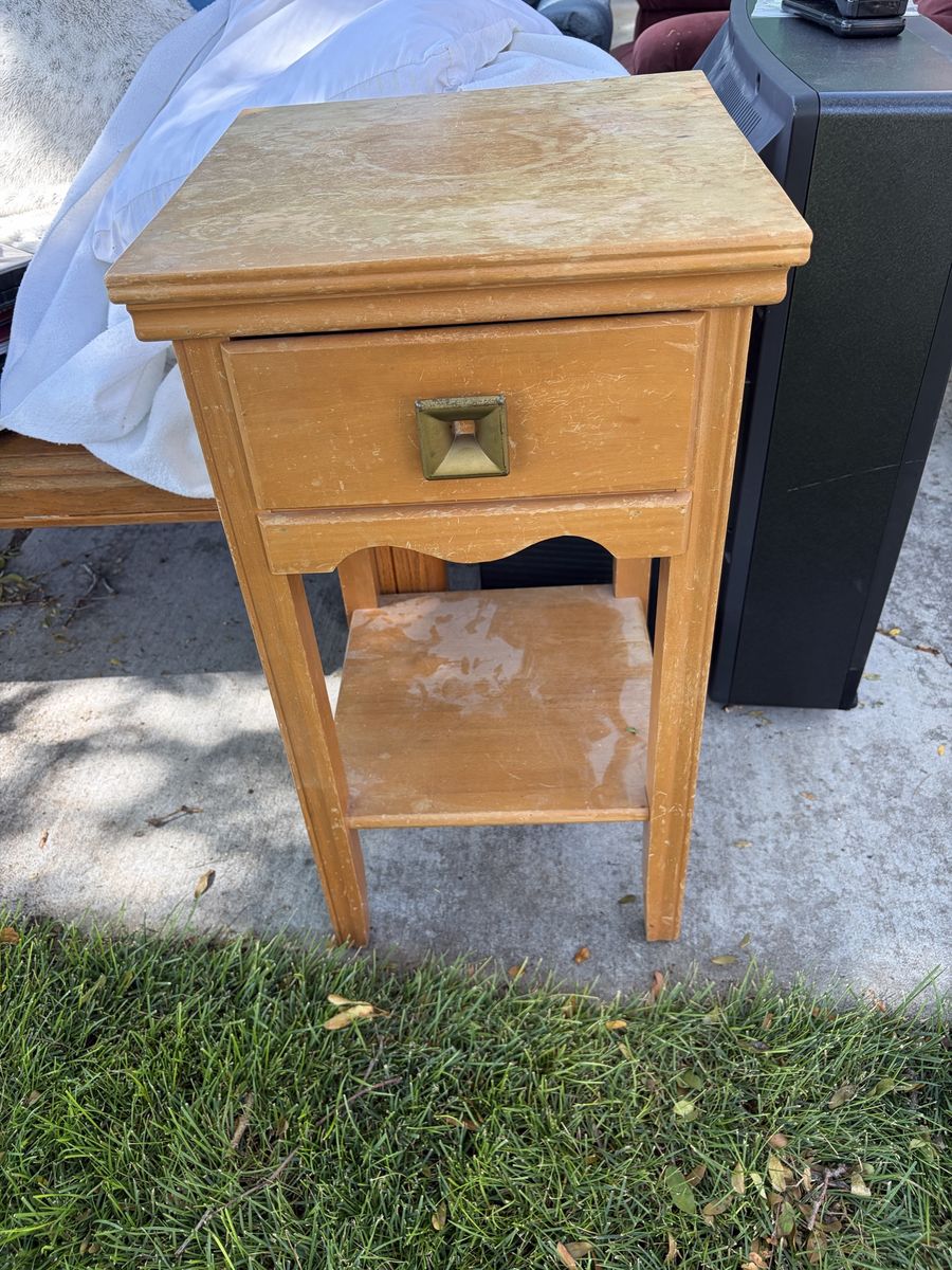 Vintage Wooden Nightstands and Sewing Table Lot - Fixer Upper