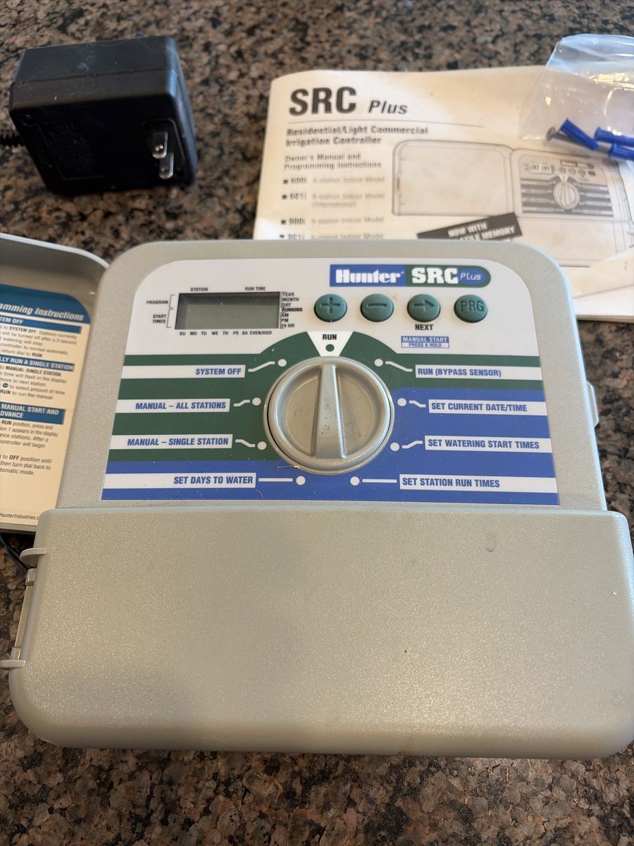 Hunter SRC Plus Residential/Light Commercial Irrigation Controller Sprinkler Timer
