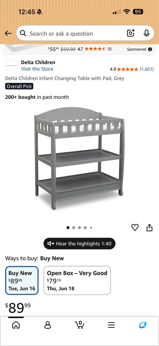 Changing table
