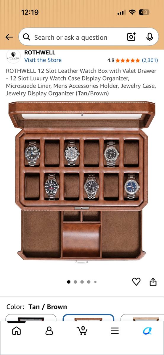 Luxury Watch & Accessories Organizer Box – Like New