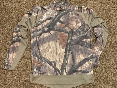 Russell Outdoors Camo Mock Neck Long Sleeve Base layer XL