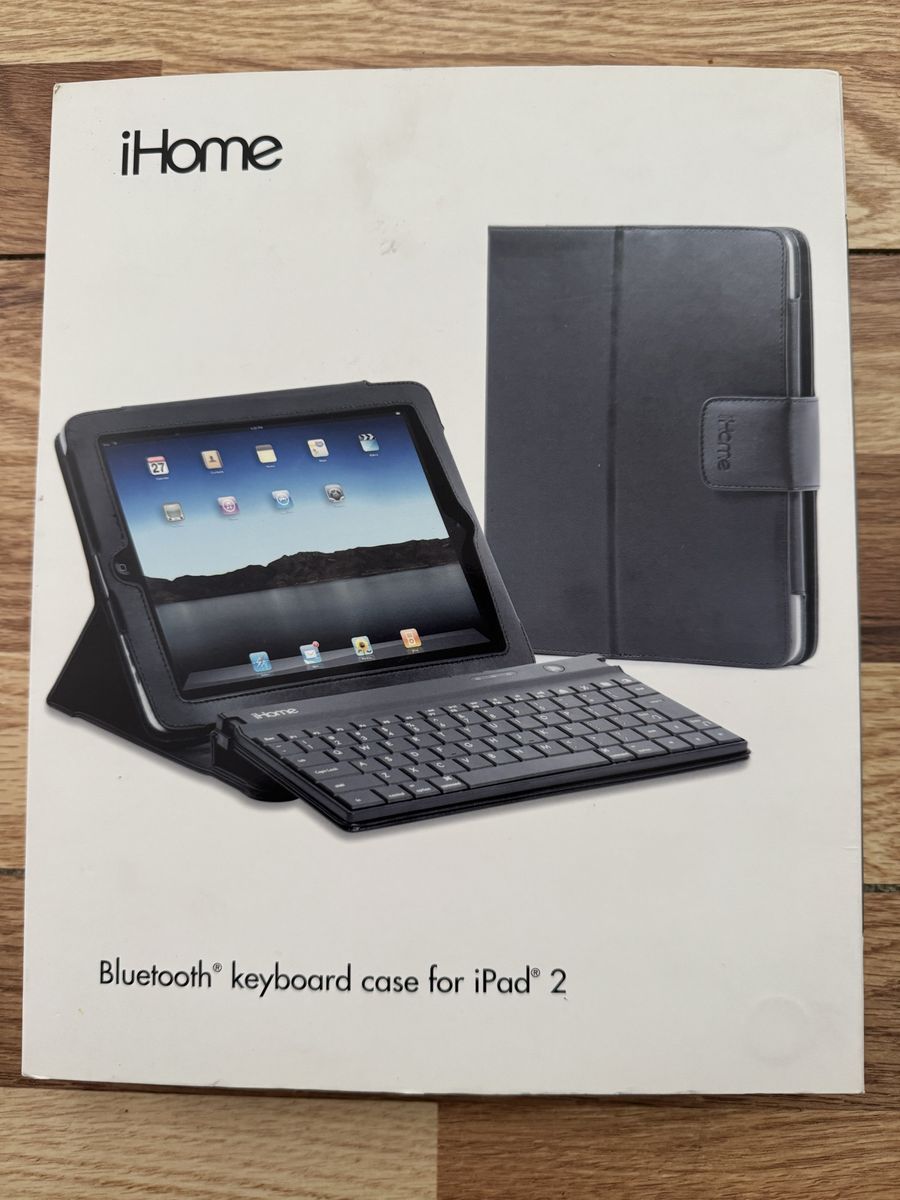 Brand new IHome IH-IP2100 Bluetooth Keyboard/Cover Case iPad 2 Tablet Black