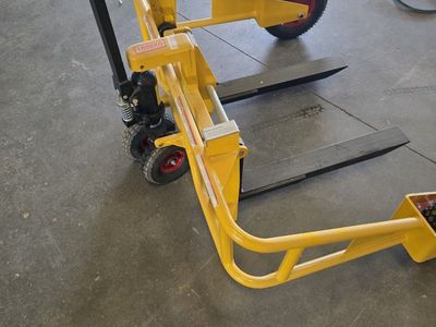 Heavy-Duty 1000KG All-Terrain Pallet Jack with Pneumatic Tires - Yellow