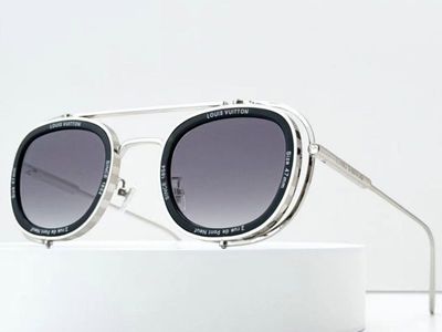 Louis Vuitton Z2213U Super Vision Pilot Sunglasses Silver Titanium