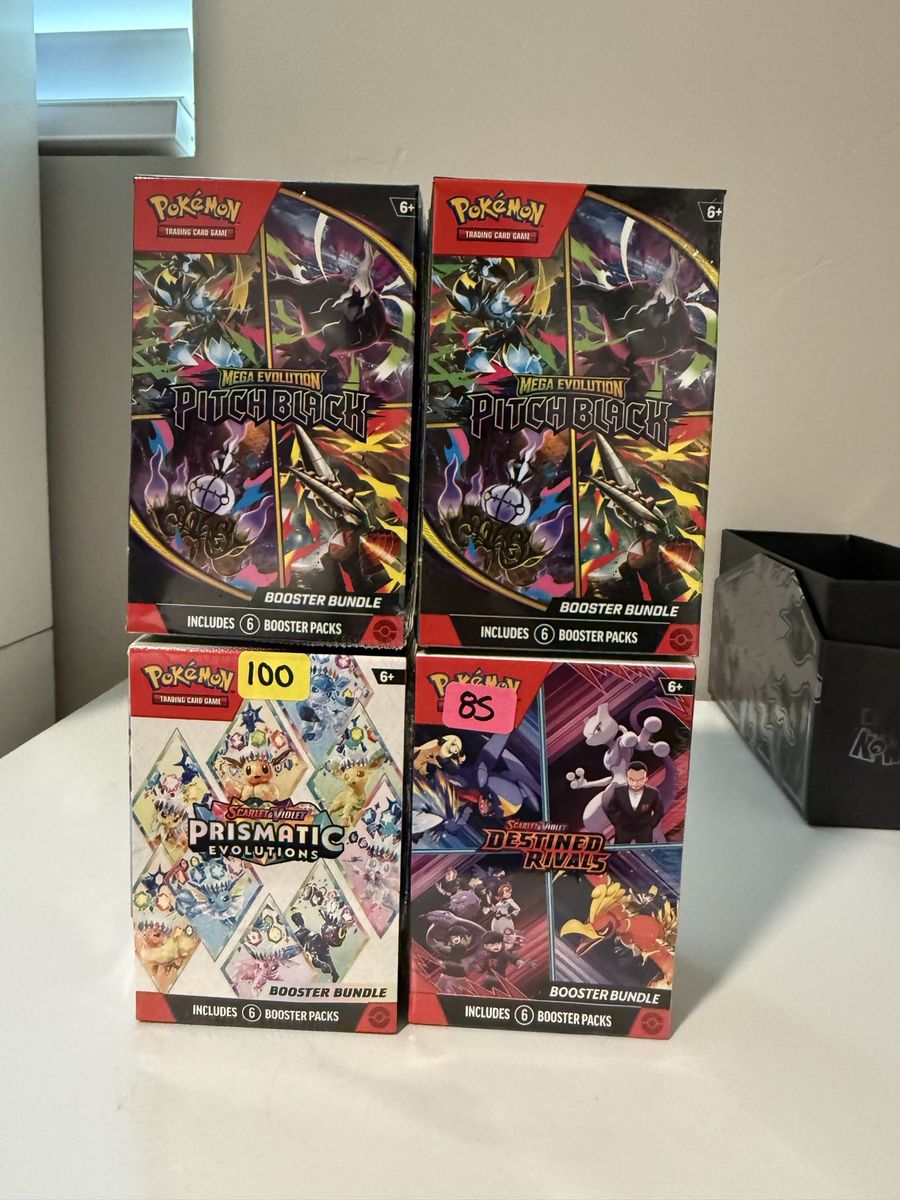 Pokemon booster bundles, pitch black, prismatic, destined rivals