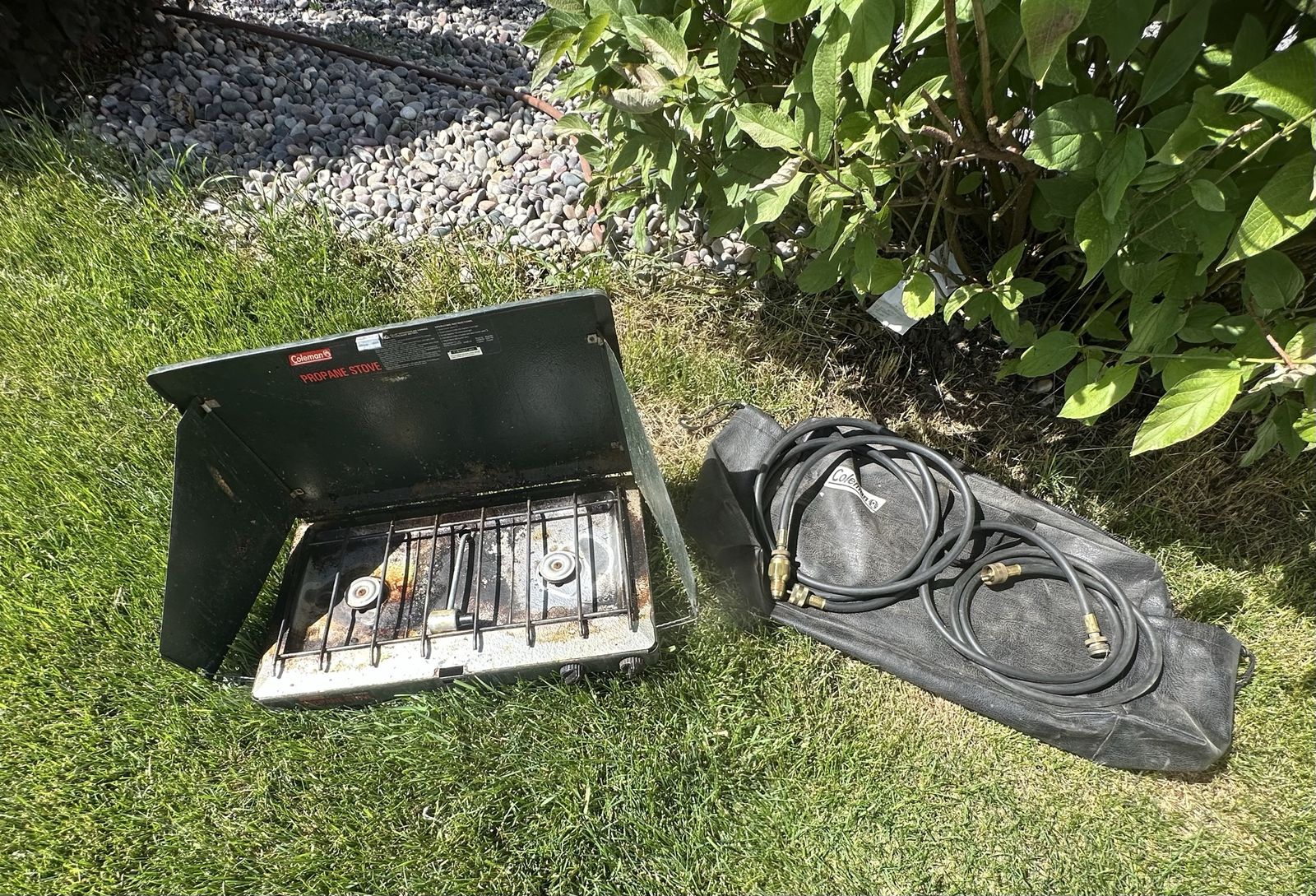 Coleman Propane Camping Stove 2-Burner with Carry Case & Hoses