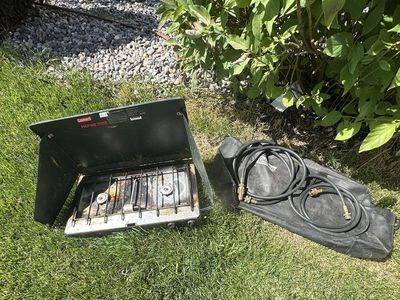 Coleman Propane Camping Stove 2-Burner with Carry Case & Hoses