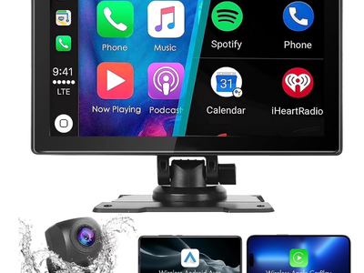 NEW Portable Car Stereo, Wireless Apple CarPlay&Android Auto, 9” FHD