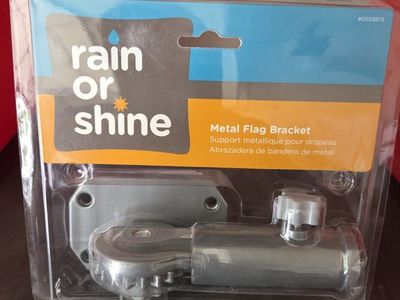 Rain Or Shine Metal Flag Bracket - Durable, Weather-Resistant Flagpole Holder #0555875