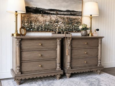 Small Scalloped Nightstands - Pottery Barn Inspired