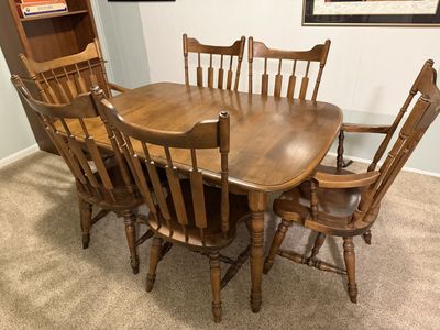 Dining room table and matching cabinet